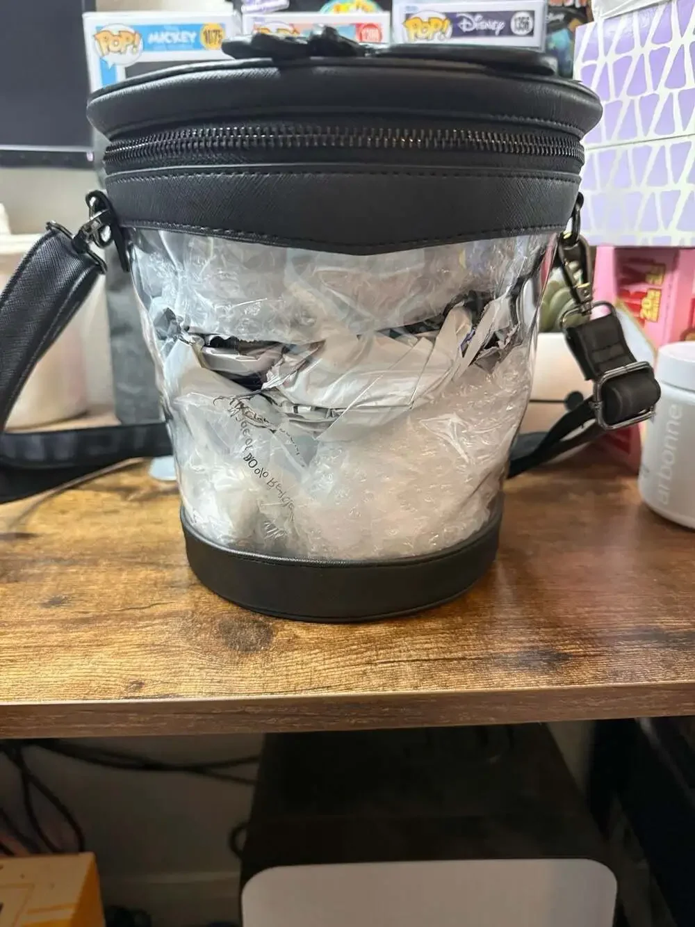 Disney Parks Loungefly Haunted Mansion Hatbox Ghost Bucket Crossbody Bag